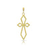 Art deco large diamond cross on hinged bail, in yellow diamonds and yellow gold <span class='visuallyhidden'>Call, text 323-404-2959 for shopping help.</span>